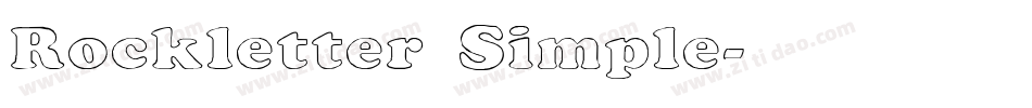 Rockletter Simple字体转换